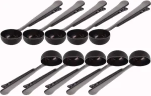10 Pakcs scoop and clip 2 in 1 Stainless Steel 1 tbsp Ground Measuring Spoon with Bag Clip for Coffee Tea