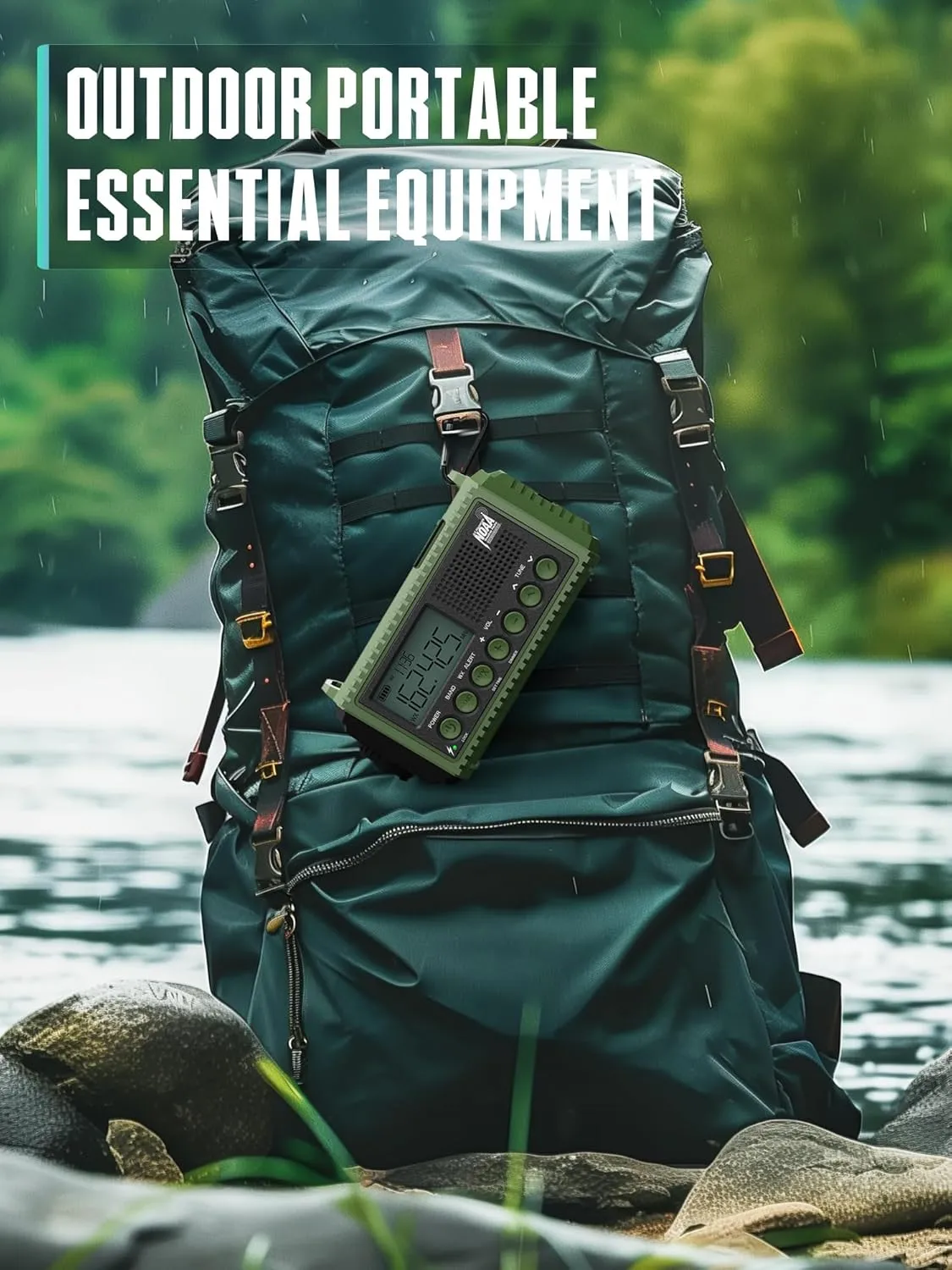 12000mAh Emergency Radio - AUTO NOAA Weather Alert, Solar Hand Crank AM/FM/SW/NOAA, Flashlight, Phone Charger, SOS Siren, Survival Kit for Camping, Storms, Power Outages