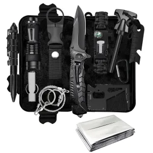 12pc Survival First Aid Kit Medical Emergency Military Trauma Bag Tactical Water