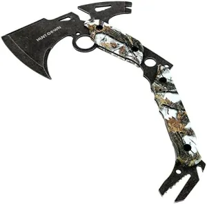 13" Hunting Survival Axe with Sheath - Gray Camo Color Handle