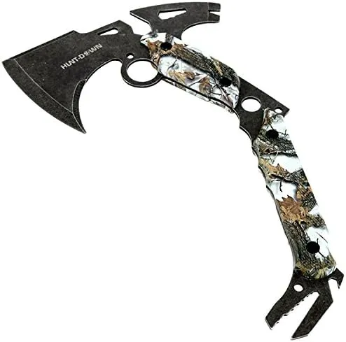 13" Hunting Survival Axe with Sheath - Gray Camo Color Handle