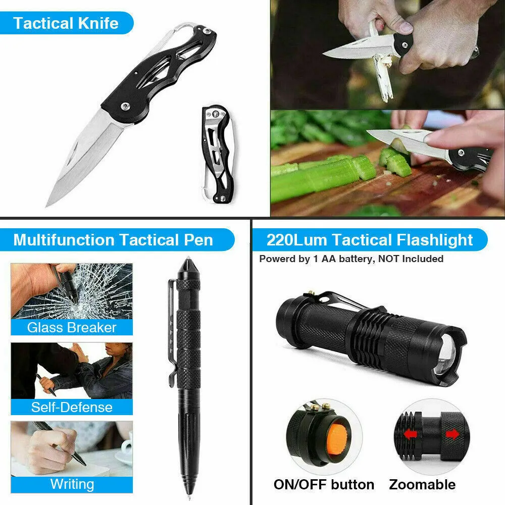 14-in-1 Emergency Survival Kit – Camping & Tactical Gear