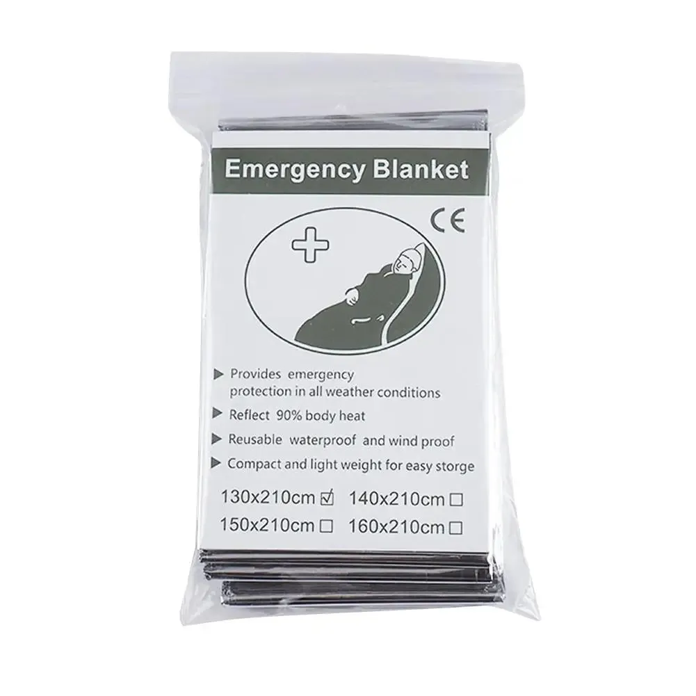 15–40 Pieces Silver Emergency Thermal Blankets for Camping and Survival
