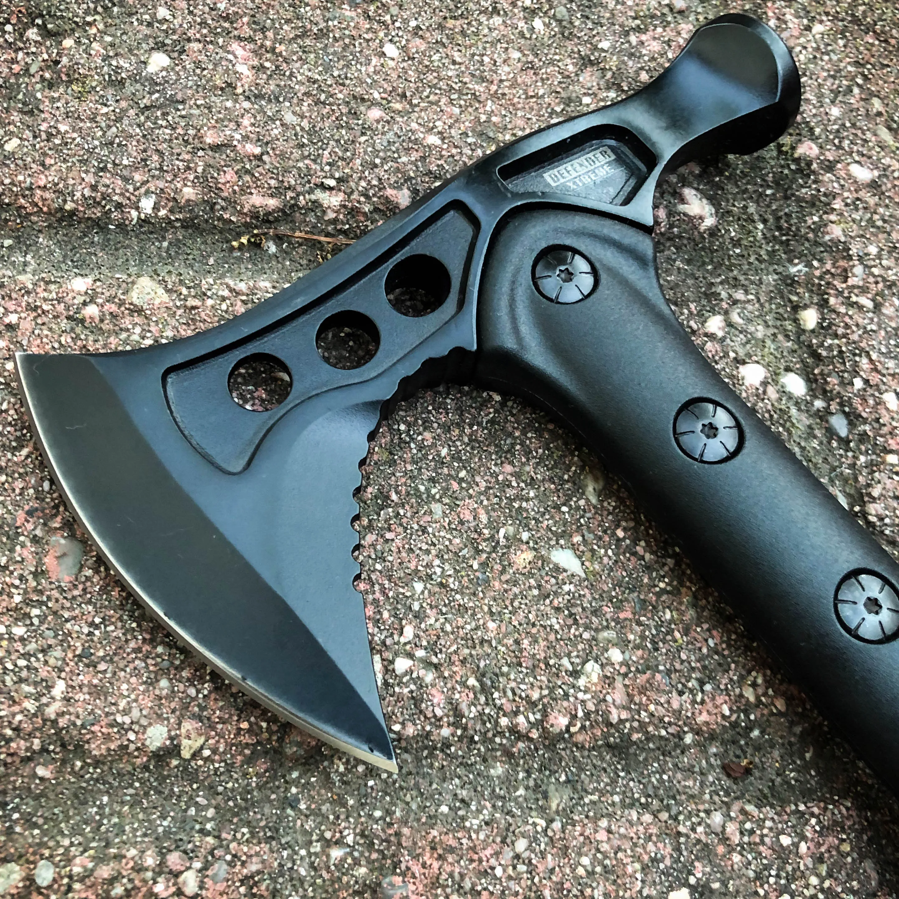 15" Battle Axe BLACK Hatchet Tomahawk Hammer Pin