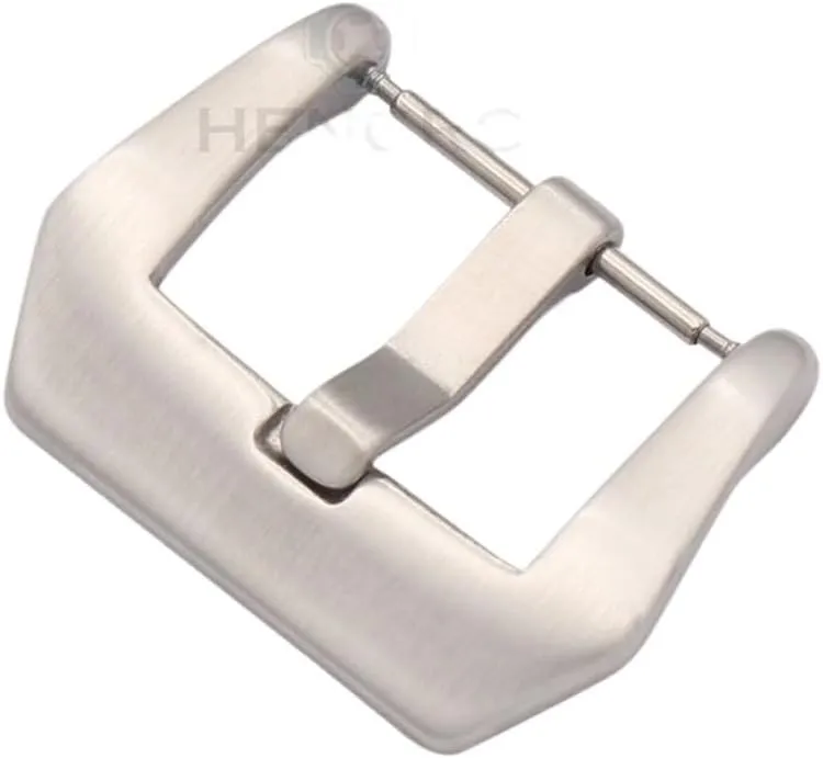 18 20 22 23 24mm Metal Buckle Watch Strap Band Wholesale Solid Stainless Steel Silver Black Brushed Watchbands Clasp Accessories