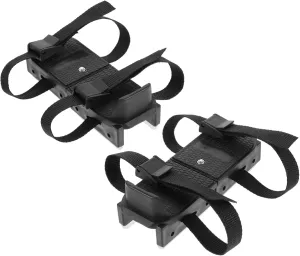 1Pair Ice Skates with Fixing Straps Stable Dual Blade Design for Beginners Ice Skating Training Aid for Outdoor Rinks and Winter Fun