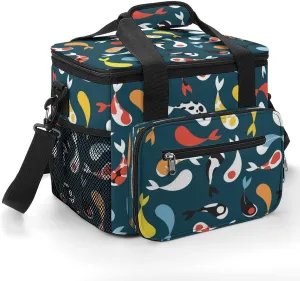 22.5L Waterproof Soft Cooler BagInsulated Lunch Box for Camping Fishing Beach Road Trips