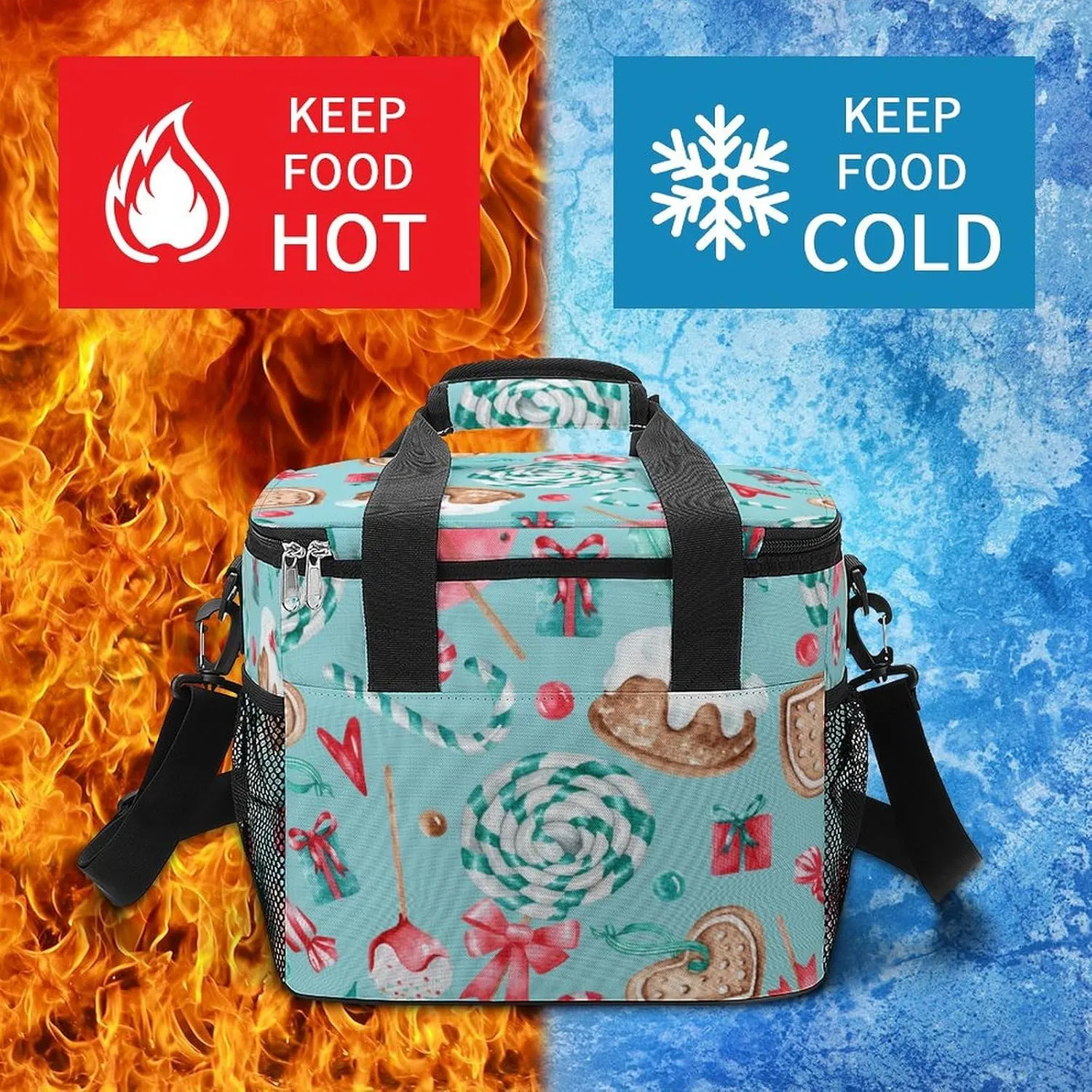 22.5L Waterproof Soft Cooler BagInsulated Lunch Box for Camping Fishing Beach Road Trips