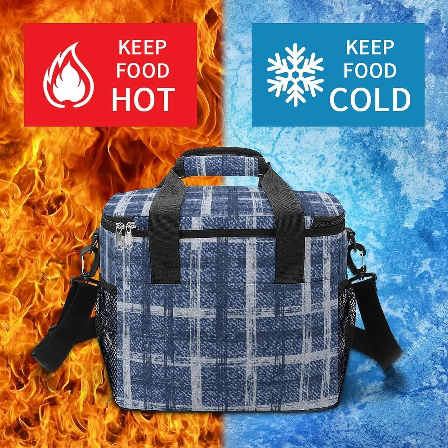 22.5L Waterproof Soft Cooler BagInsulated Lunch Box for Camping Fishing Beach Road Trips