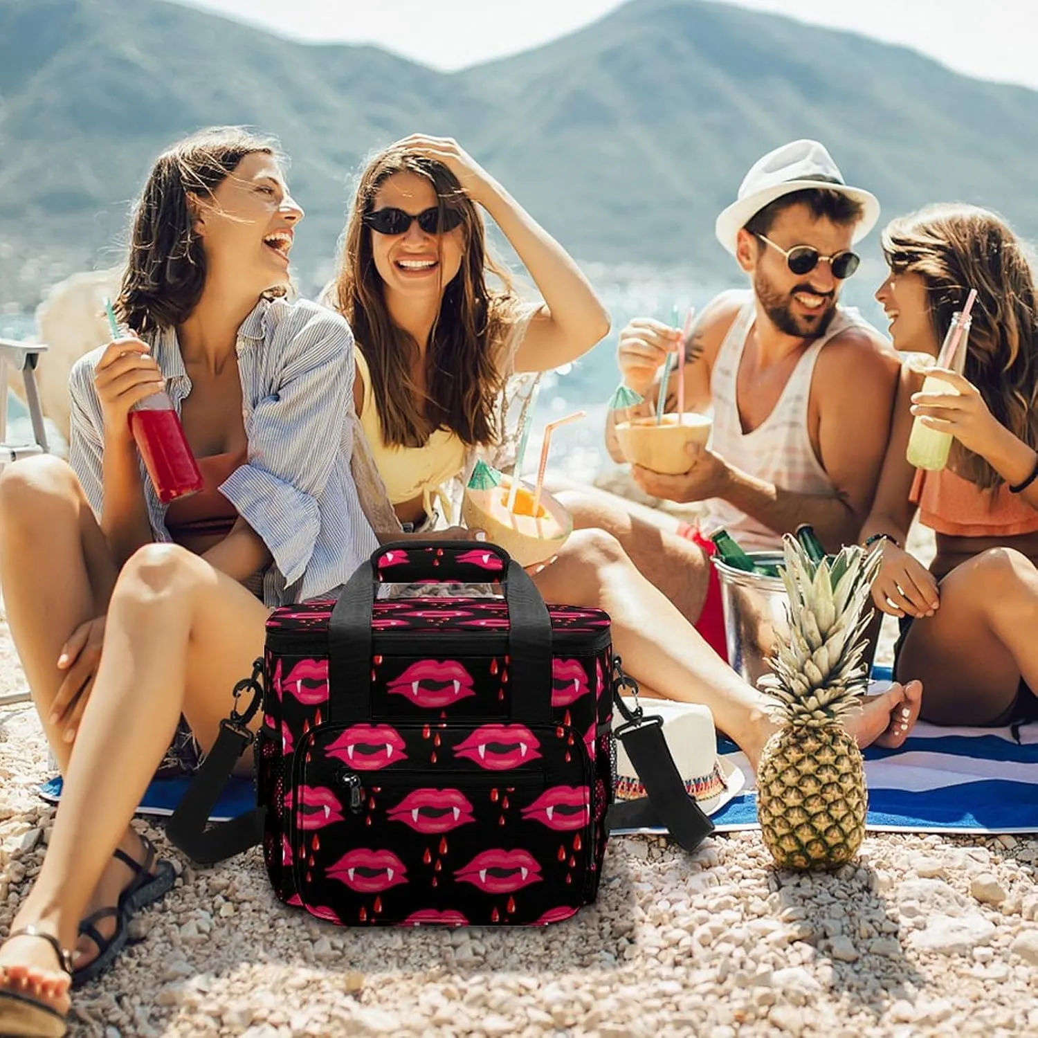 22.5L Waterproof Soft Cooler BagInsulated Lunch Box for Camping Fishing Beach Road Trips