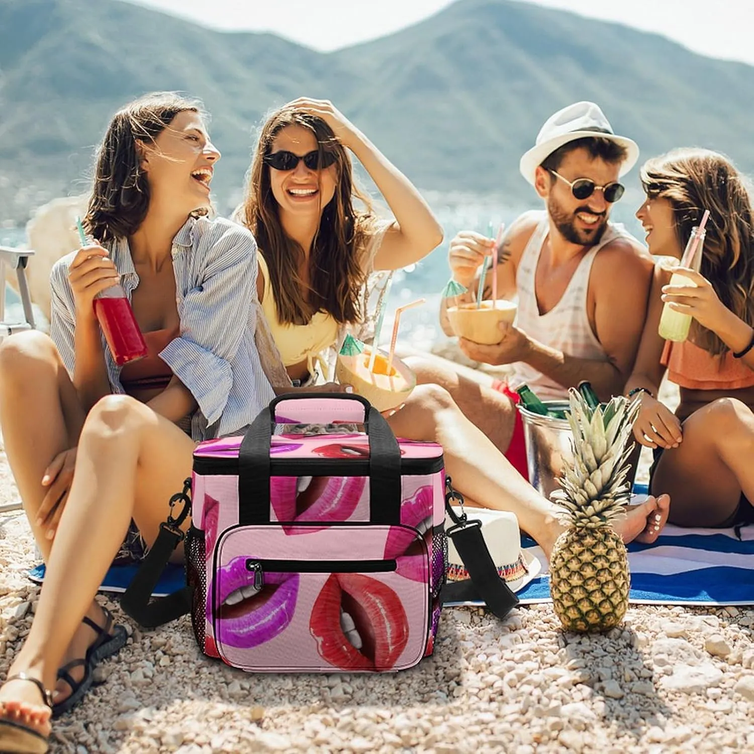 22.5L Waterproof Soft Cooler BagInsulated Lunch Box for Camping Fishing Beach Road Trips