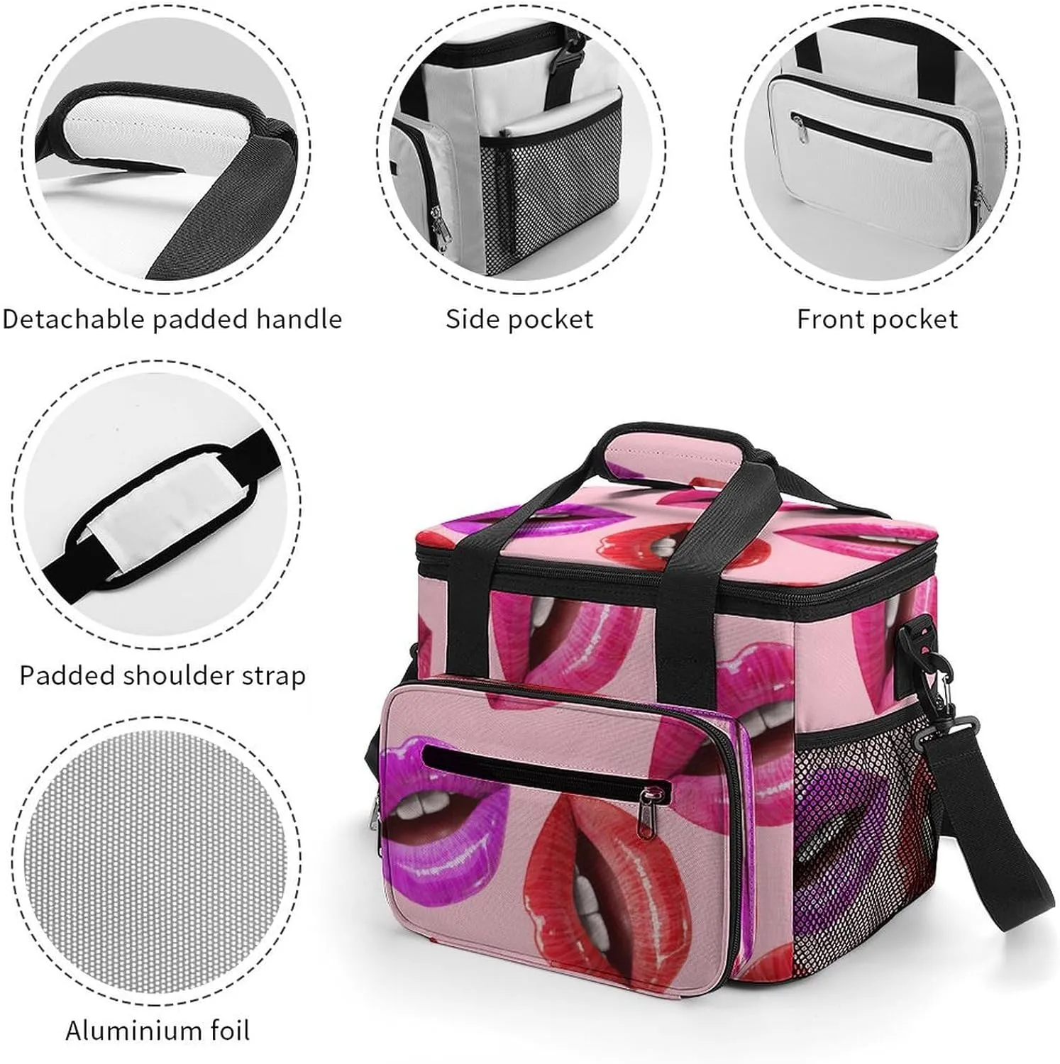 22.5L Waterproof Soft Cooler BagInsulated Lunch Box for Camping Fishing Beach Road Trips