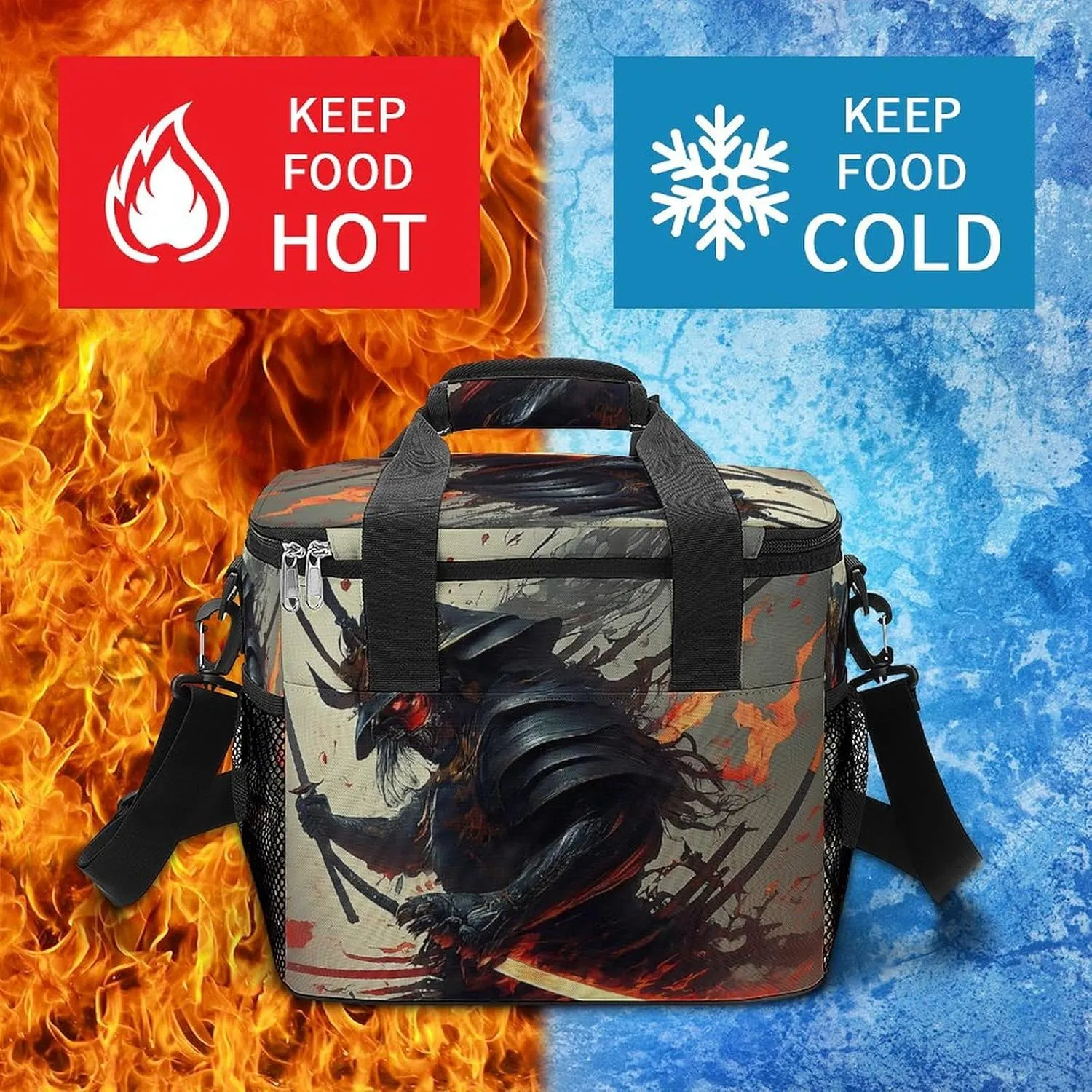 22.5L Waterproof Soft Cooler BagInsulated Lunch Box for Camping Fishing Beach Road Trips