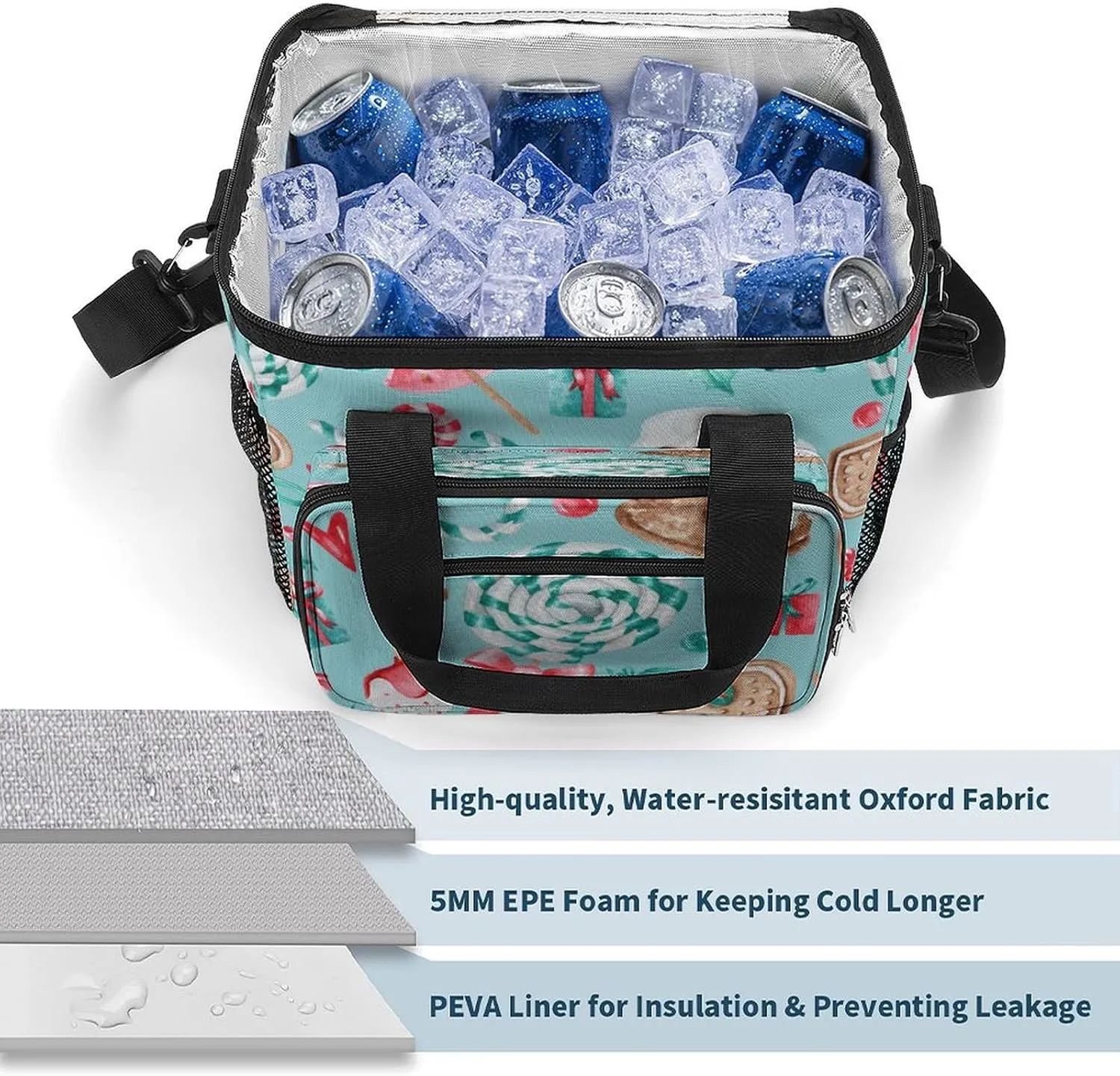 22.5L Waterproof Soft Cooler BagInsulated Lunch Box for Camping Fishing Beach Road Trips