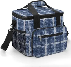 22.5L Waterproof Soft Cooler BagInsulated Lunch Box for Camping Fishing Beach Road Trips