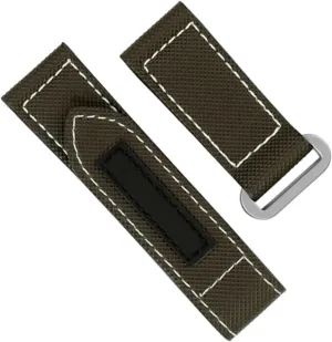 24mm Carbon Fiber Nylon Canvas Strap for Panerai Lumino PAM01118 01661 Waterproof Watchband Bracelet
