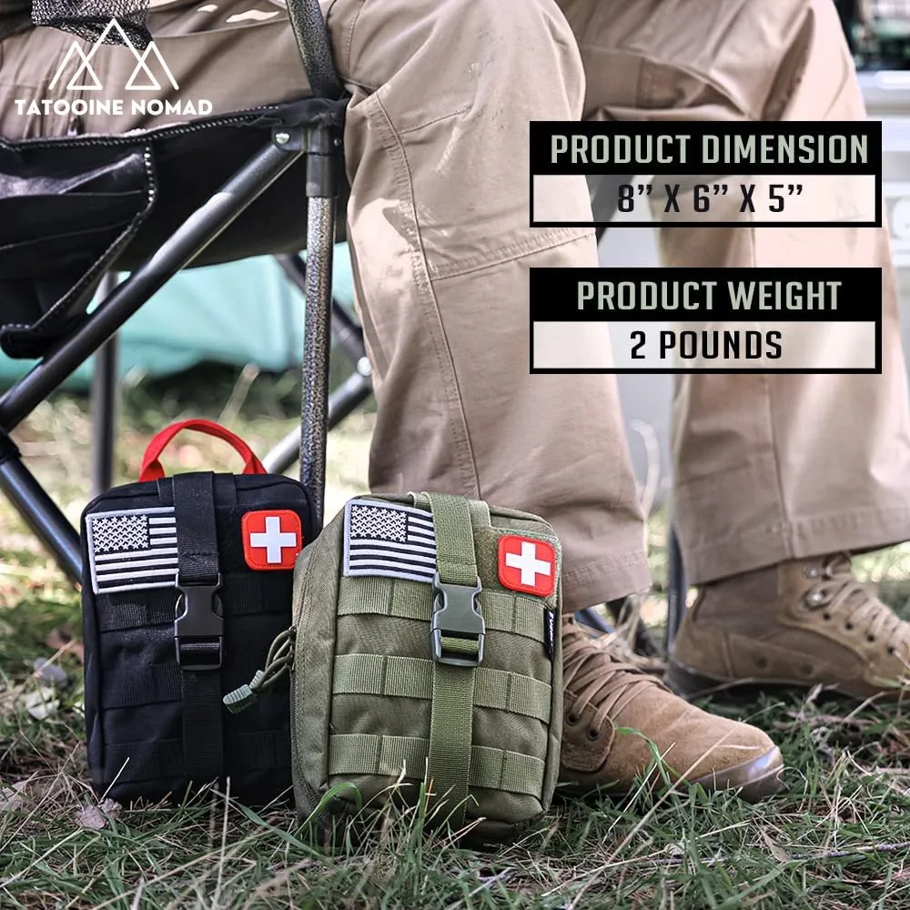 250-Piece Survival First Aid Kit with Molle Pouch for Outdoors