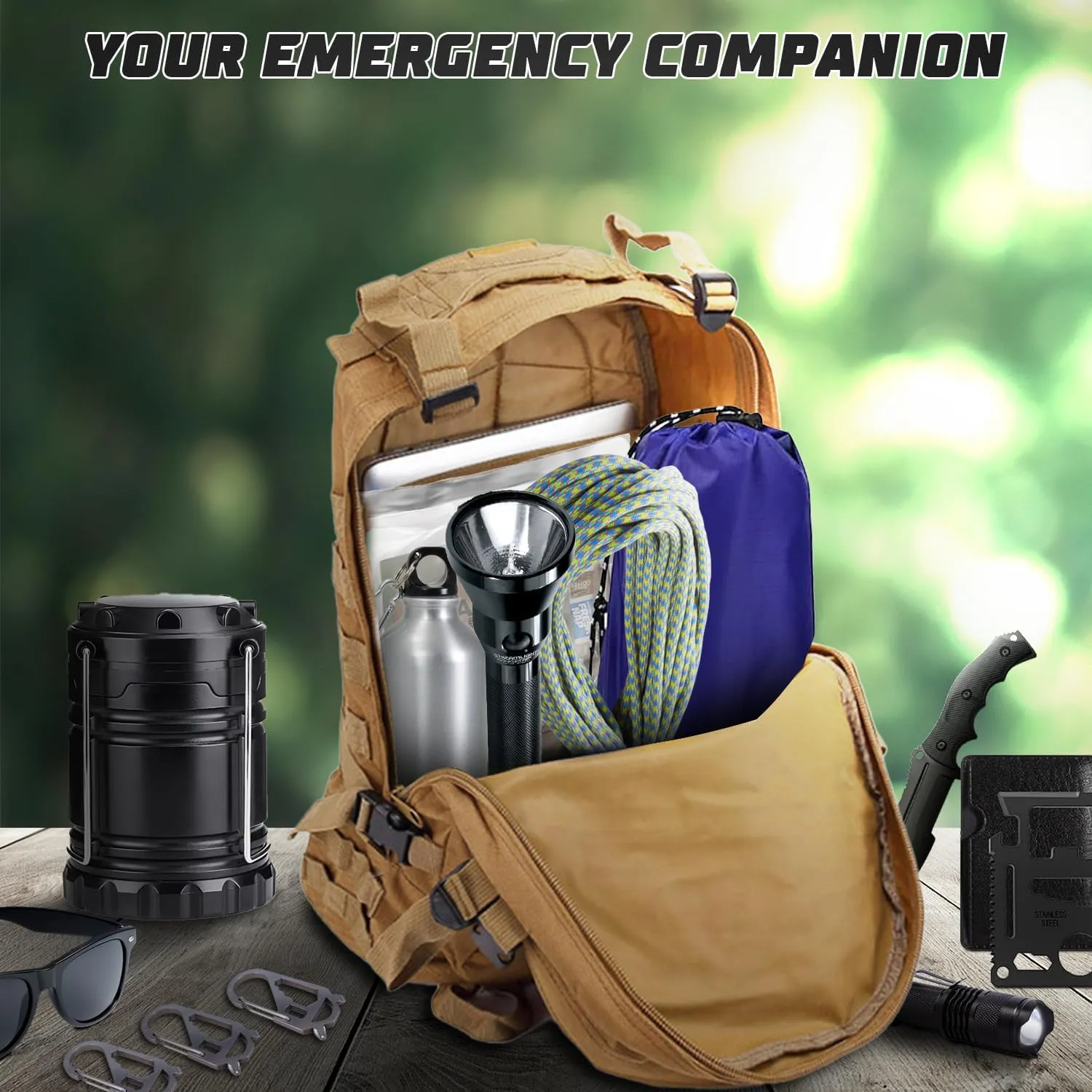 25L Bug Out Backpack for Men | Survival Go Bag for Essential Items, Supplies, Tools & Necessity Kits in Emergencies