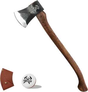 27.5 Inch Professional Wood Splitting Axe, Wood Chopping Axe with Leather Sheath, Tree Felling Ax, Sporting, Racing Ax for Timbersports - Head 3.9lbs