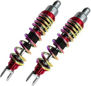 2PCS Electric Motorcycle Shock Absorbers 320mm/12.6 inch Rear Suspension Built-in Airbag Magic Color Red