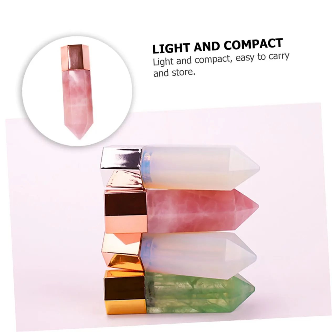 2pcs Face Beauty Column Oil Roller Bottle Skin Care Tool Massager for Facial Treatment Smooth Surface for Gentle Rolling Compact Design for and Use