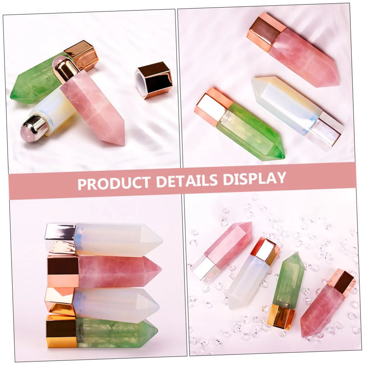 2pcs Face Beauty Column Oil Roller Bottle Skin Care Tool Massager for Facial Treatment Smooth Surface for Gentle Rolling Compact Design for and Use