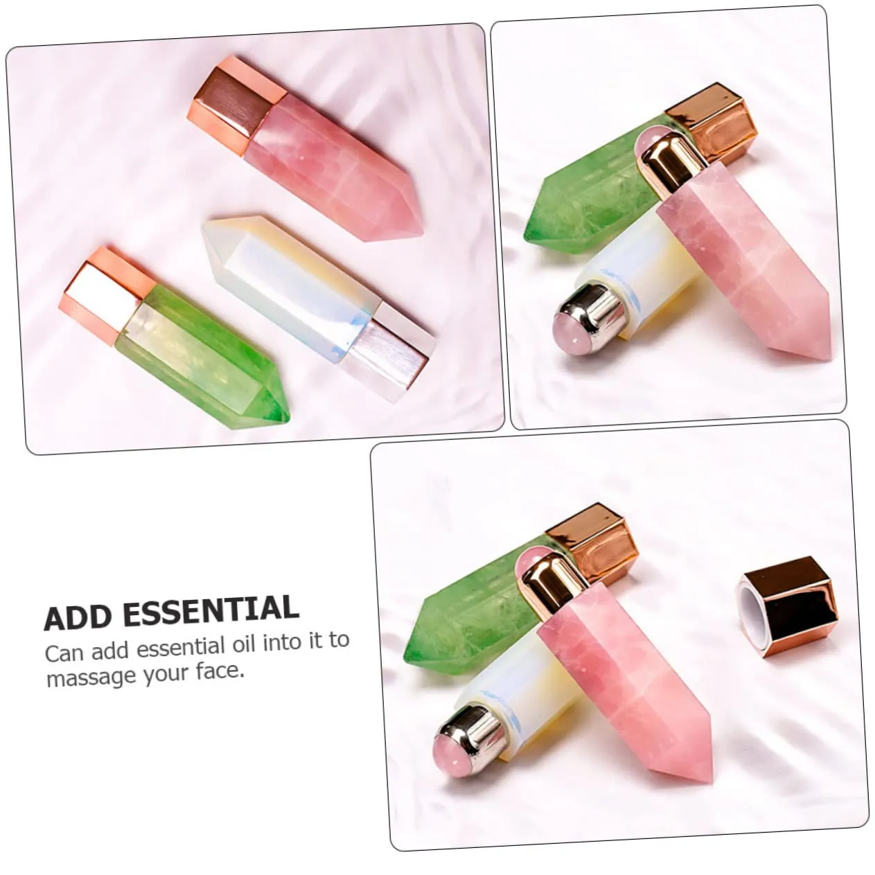 2pcs Face Beauty Column Oil Roller Bottle Skin Care Tool Massager for Facial Treatment Smooth Surface for Gentle Rolling Compact Design for and Use