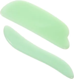 2pcs Facial Scraping Board Jade Gua Massage Tool for Face Neck Body Relaxation Lightweight Portable Guasha Board for Home Travel Use