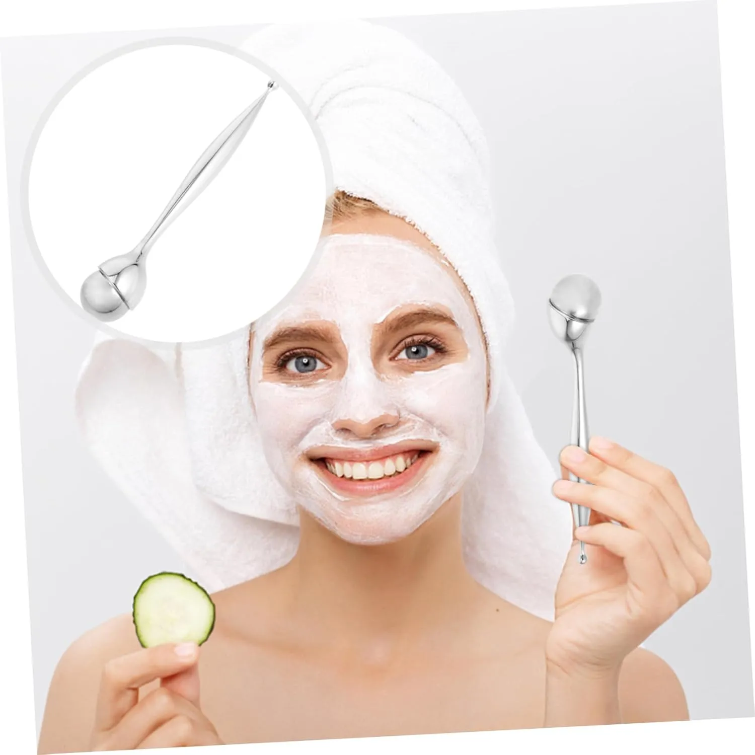 2pcs Household Eye Cream Applicator Professional Eye Roller for Puffiness Relief Portable Design for Travel Massage Tool for Dark Circles and Fatigue