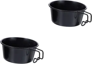 2pcs Outdoor Stainless Steel Soup Bowls Collapsible Camping Cooking Bowls Measuring Storage Easy to Clean and Carry