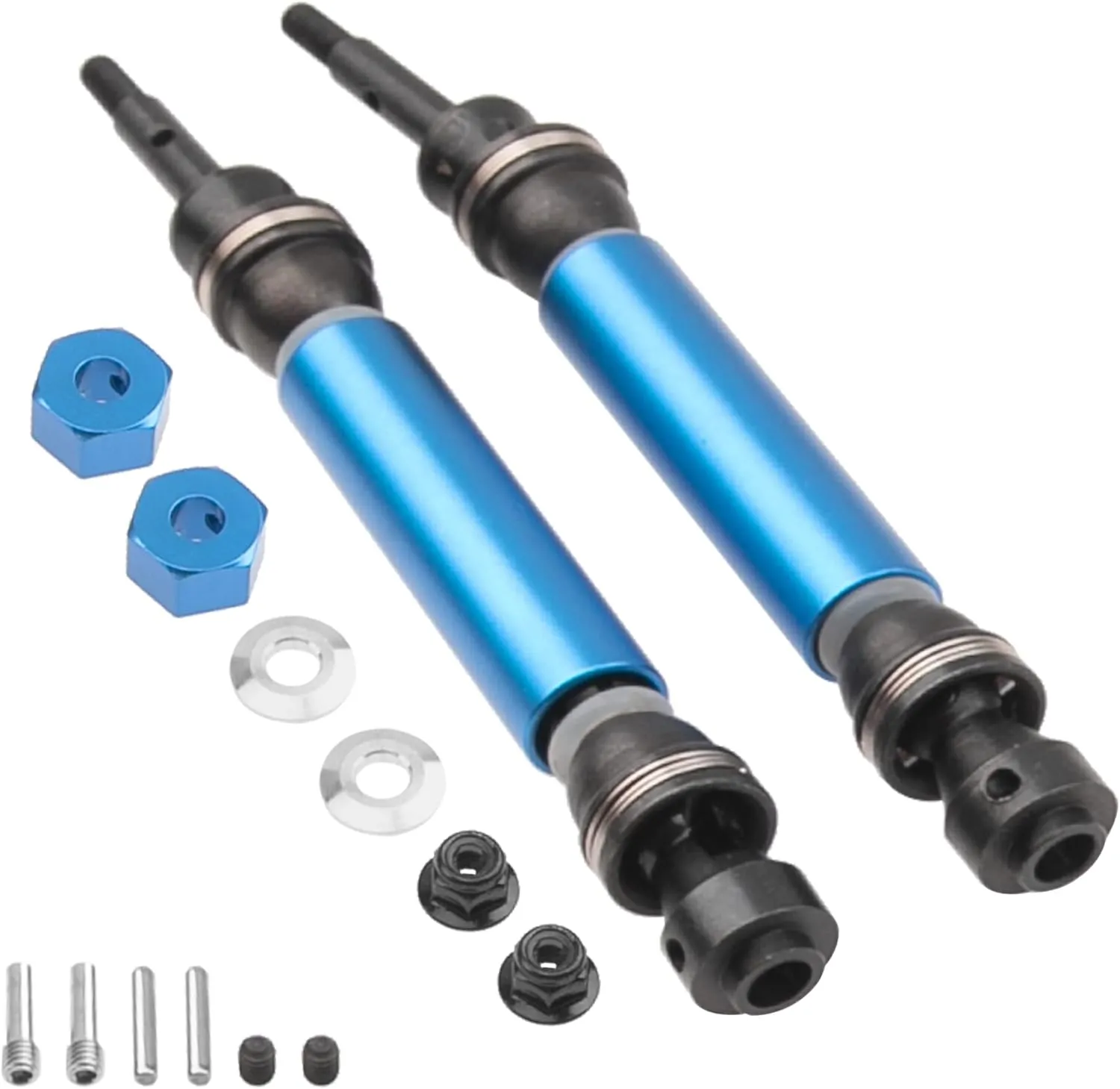 2Pcs ShareGoo Rear CVD Steel Drive Shaft Transmission Axle Compatible with Horizon Ecx 1/10 2WD Ruckus Axe Brutus Circuit Crush K&N Torment 1/10 RC Car (Sky Blue)
