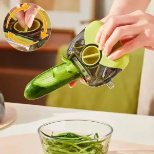 3-in-1 Peeler Multi-Functional Kitchen Tool with Stainless Steel Cutter
