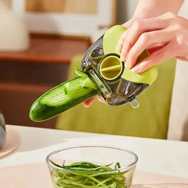 3-in-1 Peeler Multi-Functional Kitchen Tool with Stainless Steel Cutter