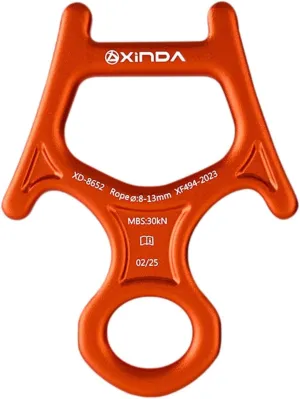 30kN 8 Figure Descender Designed for Belaying and Climbing with Aluminum Alloy