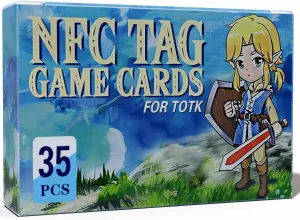 35Pcs NFC Mini Eow & TOTK & BOTW Cards Now Including The 4 New Sages:Complete Set of 35 Unique Collectible Cards for TOTK, Eow, BOTW & SSHD, Ages 120 
