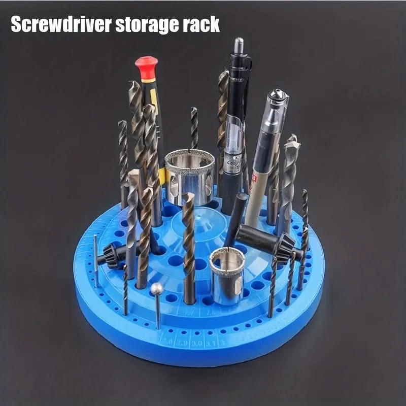 360° Rotating Multi-Hole Tool Organizer