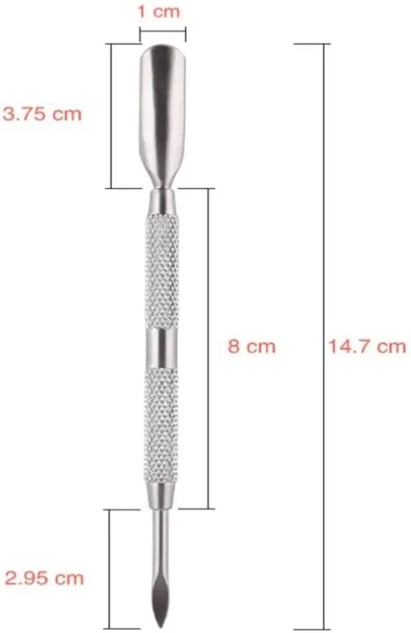 3pcs/Set Stainless Steel Nail Art Cutter Scissor 2 Ways Cuticle Clipper Pusher Remover Kit Manicure Pedicure Tools,C503,1pcs