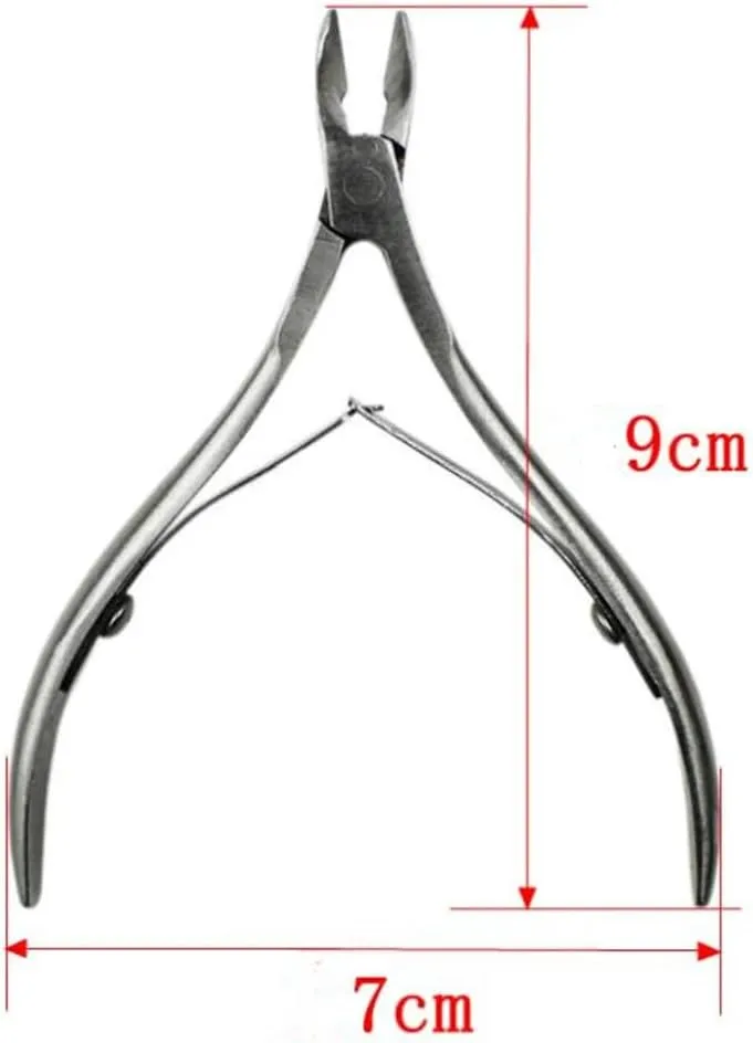 3pcs/Set Stainless Steel Nail Art Cutter Scissor 2 Ways Cuticle Clipper Pusher Remover Kit Manicure Pedicure Tools,C503,1pcs