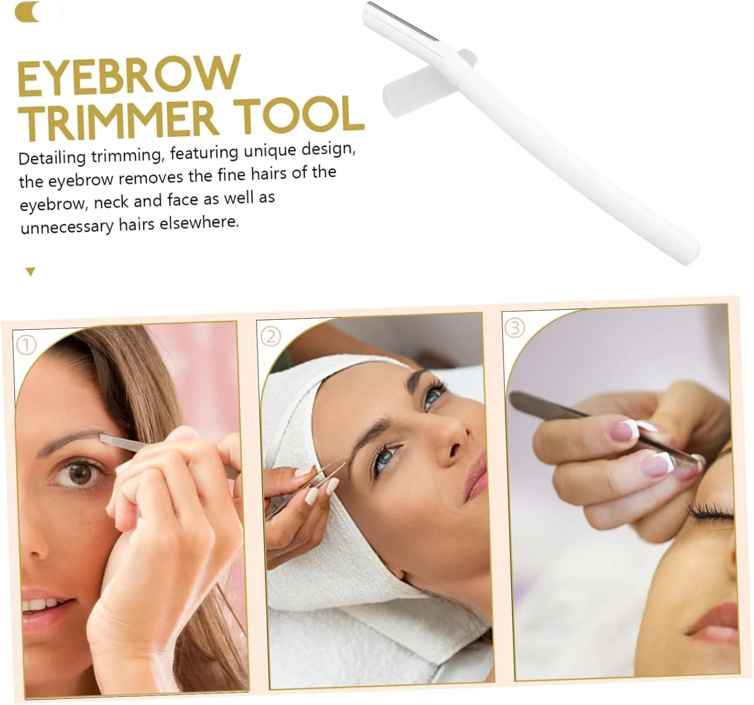 3sets Facial Hair Razors Eyebrow Trimmer Lightweight Hair Removal Tool 10pcs*3