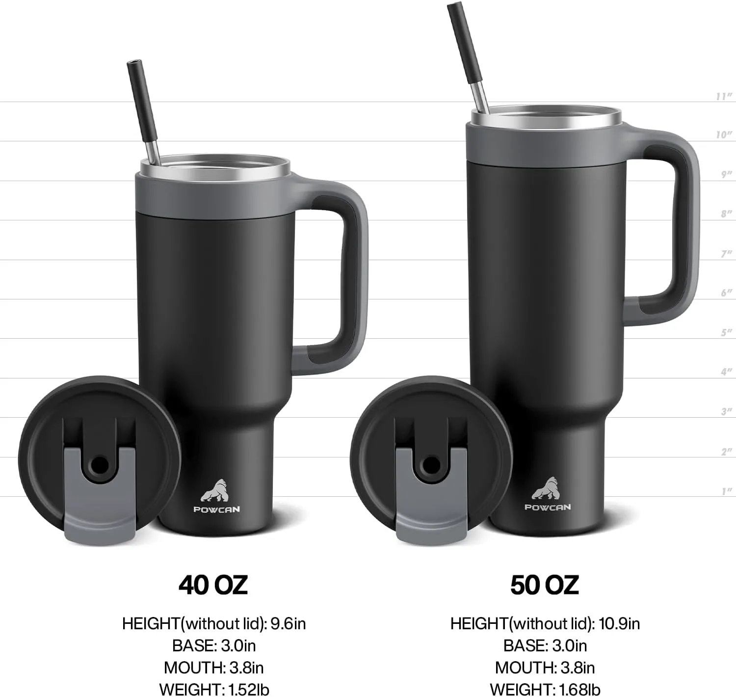 40 oz Tumbler with Handle, 2-in-1 Straw and Sip Lid, Leakproof, Dishwasher Safe, Insulated Stainless Steel Travel Coffee Mug, Keeps Cold for 34 Hours, Fits in Car Cup Holder (Barbie)