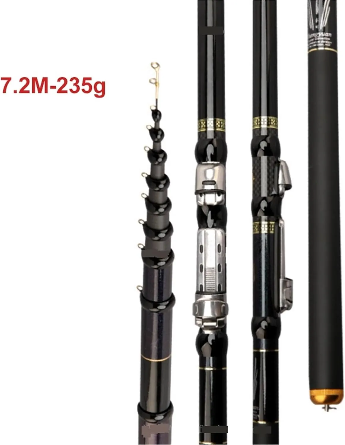 4.5M,5.4M,6.30M,7.2M Adjustable Positioning Fishing Rod Telescopic Portable 40T Carbon Fishing Spinning Ultra Light Hard Rock Rod for Outdoor