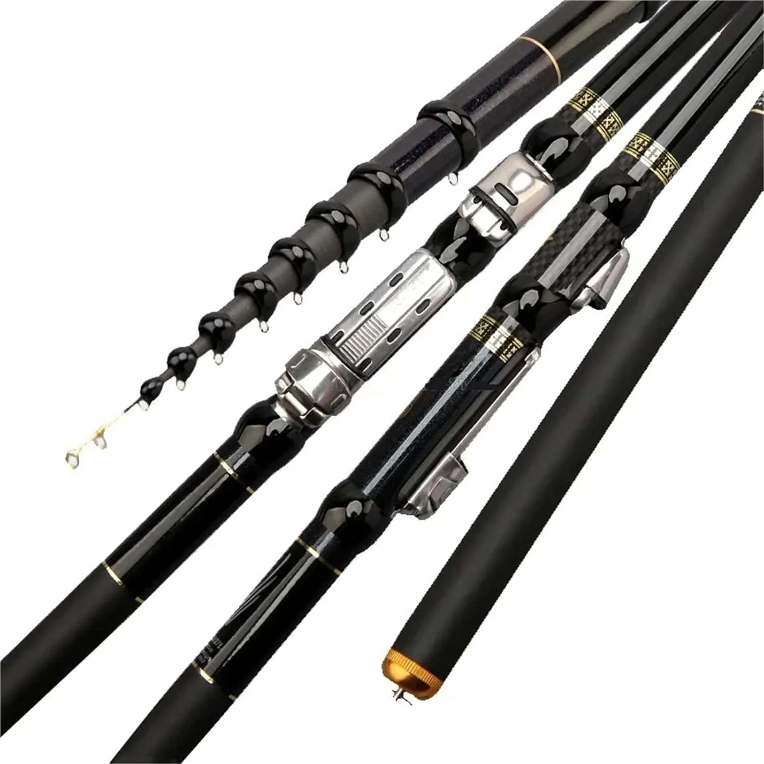 4.5M,5.4M,6.30M,7.2M Adjustable Positioning Fishing Rod Telescopic Portable 40T Carbon Fishing Spinning Ultra Light Hard Rock Rod for Outdoor