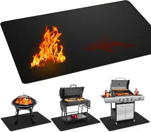 48 x 30 inch Under Grill Mats for Outdoor Grill,Double-Sided Fireproof for Lawn,Gas Grills,Deck,Patio and Smokers,Fire Pit Mat,Fireplace Mat,Waterproof,Oil-Proof and Non-Slip BBQ mat