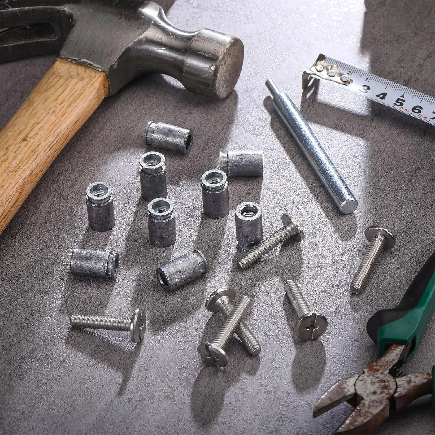 49 Piece Kit - Hurricane Shutter Hardware Hurricane Sidewalk Bolt Kit 18-8 Hardware Stainless Steel Bolt Combo with Masonry Anchors & Set Tool for Masonry Walls(1/4-20 x 1-1/4 Inch)