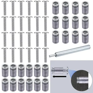 49 Piece Kit - Hurricane Shutter Hardware Hurricane Sidewalk Bolt Kit 18-8 Hardware Stainless Steel Bolt Combo with Masonry Anchors & Set Tool for Masonry Walls(1/4-20 x 1-1/4 Inch)
