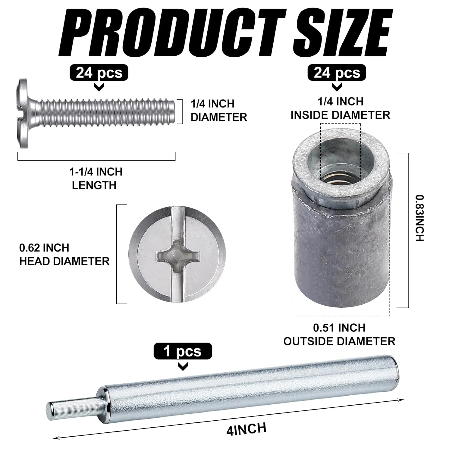 49 Piece Kit - Hurricane Shutter Hardware Hurricane Sidewalk Bolt Kit 18-8 Hardware Stainless Steel Bolt Combo with Masonry Anchors & Set Tool for Masonry Walls(1/4-20 x 1-1/4 Inch)