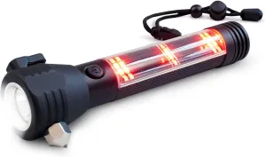 4Patriots HaloXT Rechargeable LED Flashlight, Ultra-Powerful 2000 mAh Battery, 3 Light Modes, Built-In Survival Tools