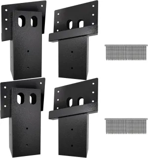4x4 Deer Stand Brackets with Stainless Steel Screws, Heavy Duty Elevator Brackets for Hunting Blinds, Shooting Shacks and Deer Blind Windows(Set of 4)