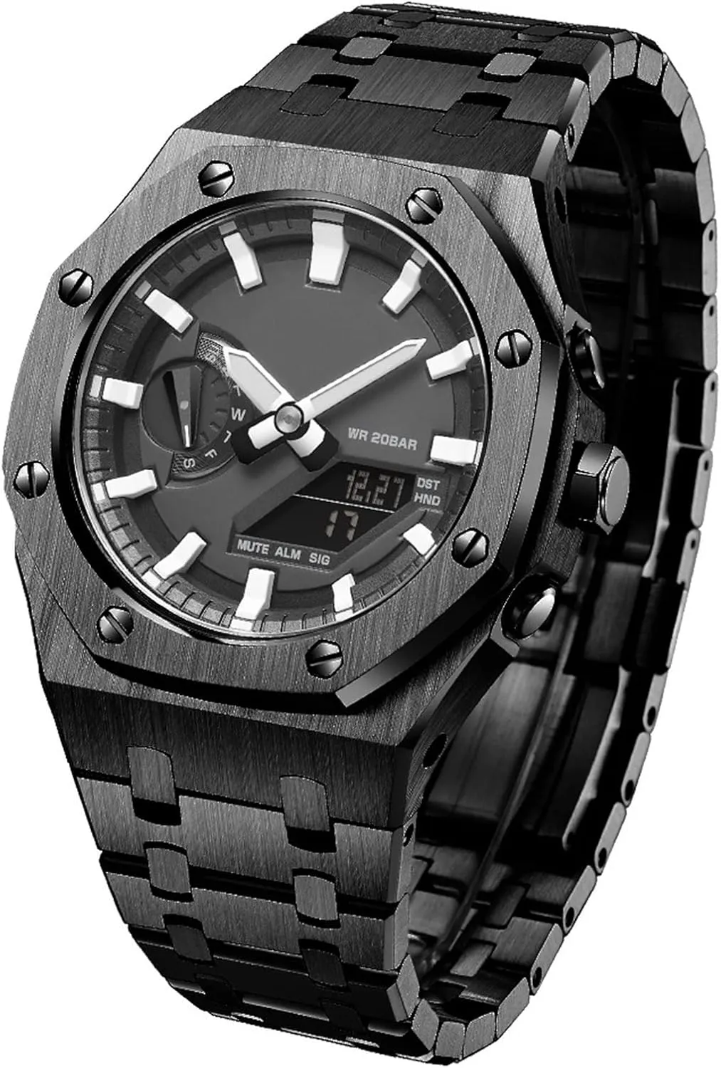 5rd with Bottom Cover MOD Kit for GA2100STHB-7A Metal Watch Case Watchband 316 Stainless Steel Modified Accessories Bezel Bracelet Strap