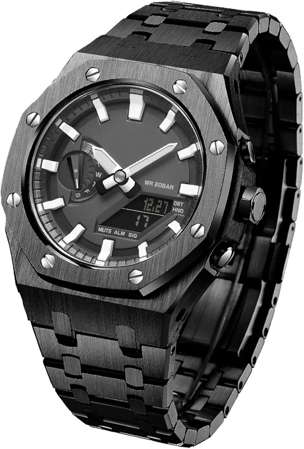 5rd with Bottom Cover MOD Kit for GA2100STHB-7A Metal Watch Case Watchband 316 Stainless Steel Modified Accessories Bezel Bracelet Strap